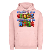 Pigment Salmon diversity is a fact indesion is an act Urban Hoodie - FaDigitalArtStudio