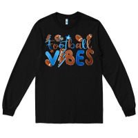 Black football vibes Long Sleeve Tee - MaliasSmallBusiness