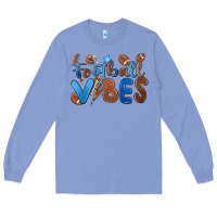 Colony Blue football vibes Long Sleeve Tee - MaliasSmallBusiness