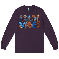 Plum football vibes Long Sleeve Tee - MaliasSmallBusiness