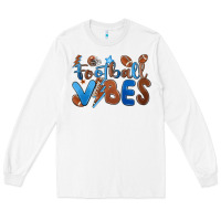 White football vibes Long Sleeve Tee - MaliasSmallBusiness