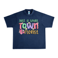 Navy just a small town florist Urban Heavy Tee - MaliasSmallBusiness