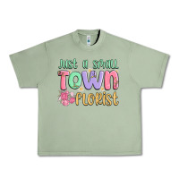 Oil Green just a small town florist Urban Heavy Tee - MaliasSmallBusiness