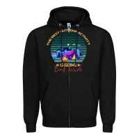 Black camping The Best Outdoor Activity Is Going Back Inside Zipper Hoodie - Bettercallsaul