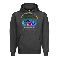Charcoal Heather camping The Best Outdoor Activity Is Going Back Inside Zipper Hoodie - Bettercallsaul