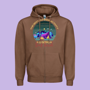 Camping The Best Outdoor Activity Is Going Back Inside Zipper Hoodie Designed By Bettercallsaul