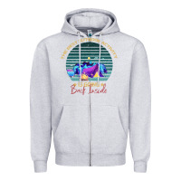 Heather Grey camping The Best Outdoor Activity Is Going Back Inside Zipper Hoodie - Bettercallsaul