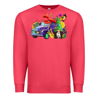 Cardinal mardi gras gnome on the truck Premium Sweatshirt - CowGirlArtShop