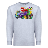 Heather Grey mardi gras gnome on the truck Premium Sweatshirt - CowGirlArtShop