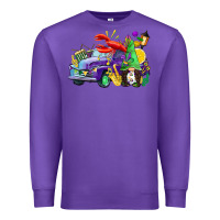 Purple mardi gras gnome on the truck Premium Sweatshirt - CowGirlArtShop