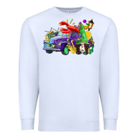 White mardi gras gnome on the truck Premium Sweatshirt - CowGirlArtShop