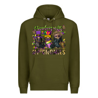Army Green parading with my gnomies Premium Hoodie - CowGirlArtShop
