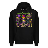 Black parading with my gnomies Premium Hoodie - CowGirlArtShop