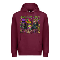 Burgundy parading with my gnomies Premium Hoodie - CowGirlArtShop