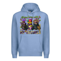 Colony Blue parading with my gnomies Premium Hoodie - CowGirlArtShop