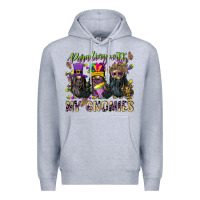 Heather Grey parading with my gnomies Premium Hoodie - CowGirlArtShop