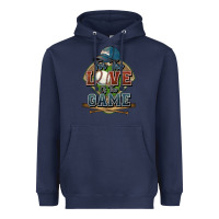 Navy for the love of the game baseball Heavyweight Hoodie - HowdyJamesFarm