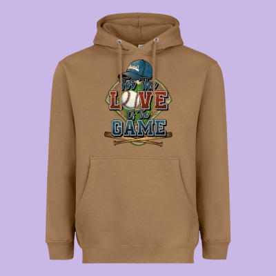 For The Love Of The Game Baseball Heavyweight Hoodie Designed By Howdyjamesfarm