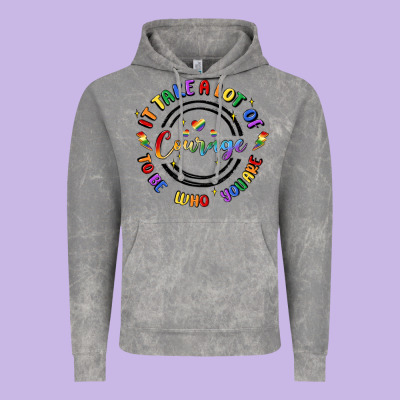 Gay Pride Vintage Hoodie Designed By Maliassmallbusiness