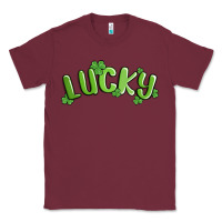 Burgundy lucky st patricks day Classic Tee - MaliasSmallBusiness