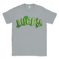 Heather Grey lucky st patricks day Classic Tee - MaliasSmallBusiness