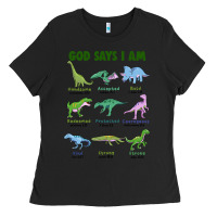 Black god says i am dinosaurs Ladies Tee - JahusDesignShop