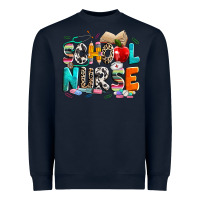 Navy school nurse Heavyweight Sweatshirt - NancyCooperArtShop