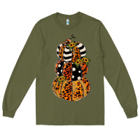 Army Green leopard pumpkin polka dot sunflower Long Sleeve Tee - JahusDesignShop