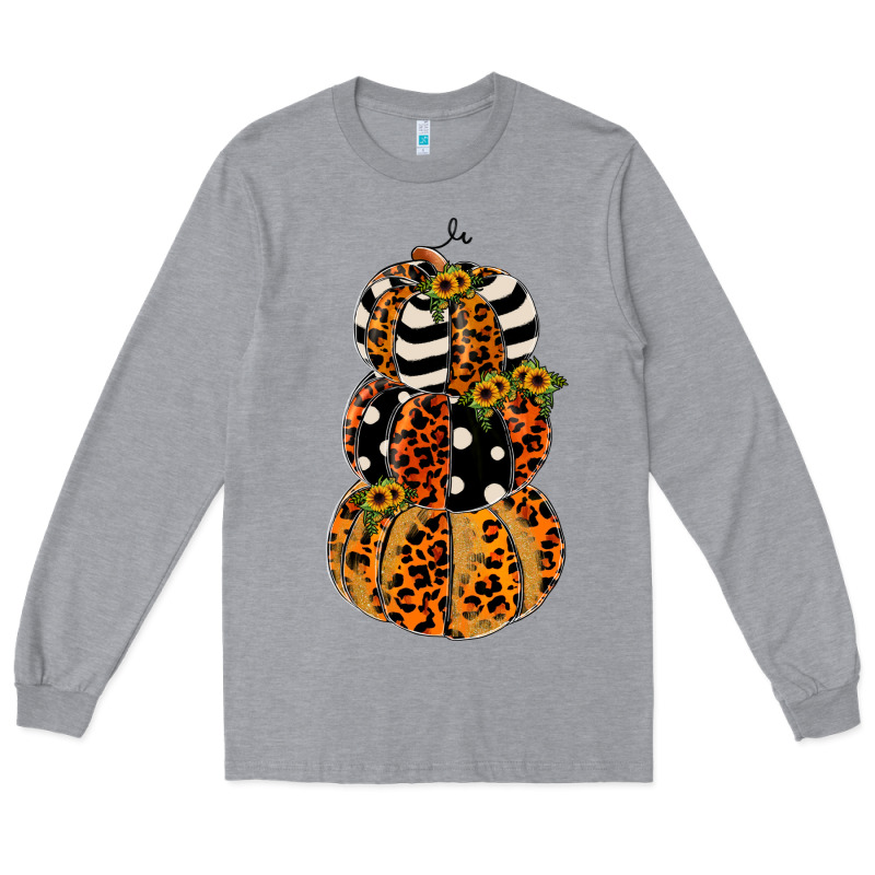 Leopard Pumpkin Polka Dot Sunflower Long Sleeve Tee by JahusDesignShop | Teevron