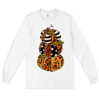 White leopard pumpkin polka dot sunflower Long Sleeve Tee - JahusDesignShop