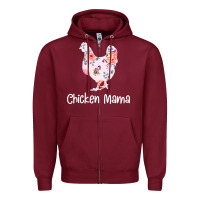 Burgundy Chicken Mama Zipper Hoodie - Bettercallsaul