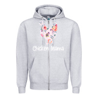 Heather Grey Chicken Mama Zipper Hoodie - Bettercallsaul
