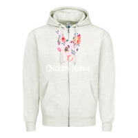 Oatmeal Heather Chicken Mama Zipper Hoodie - Bettercallsaul