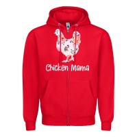 Red Chicken Mama Zipper Hoodie - Bettercallsaul