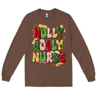 Chestnut holly jolly nurse Long Sleeve Tee - MaliasSmallBusiness