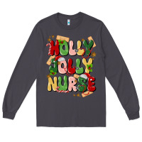 Smoke holly jolly nurse Long Sleeve Tee - MaliasSmallBusiness