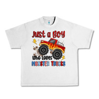 Lunar Rock just a boy who loves monster trucks Urban Heavy Tee - MaliasSmallBusiness