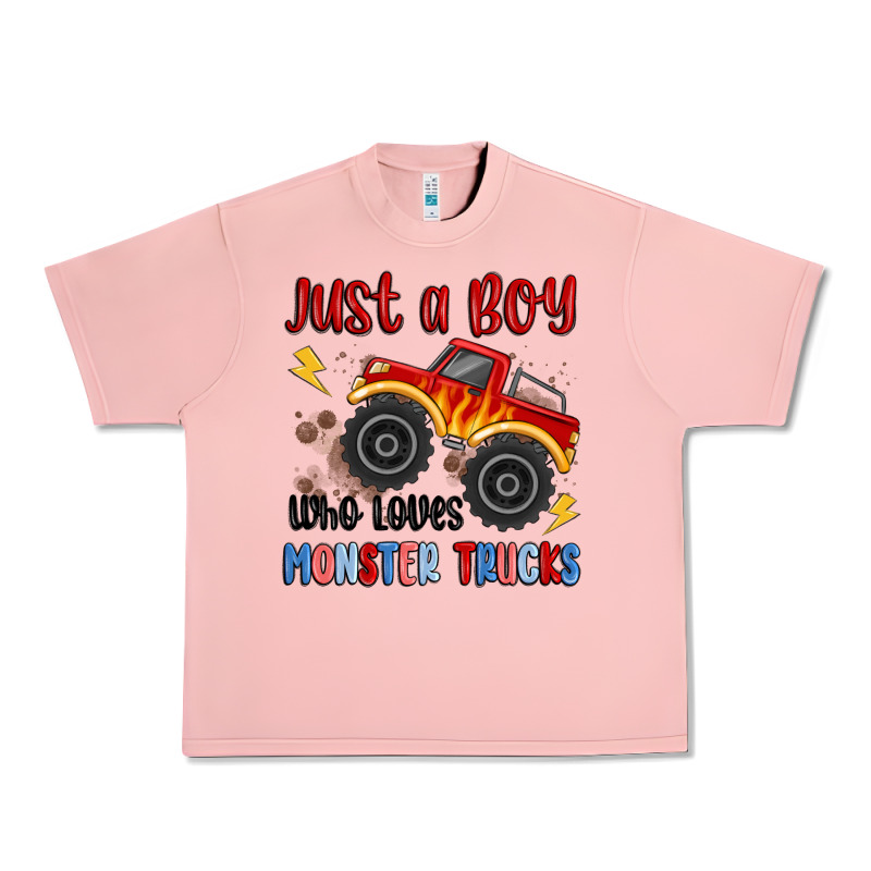 Just A Boy Who Loves Monster Trucks Urban Heavy Tee by MaliasSmallBusiness | Teevron