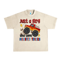 Sandshell just a boy who loves monster trucks Urban Heavy Tee - MaliasSmallBusiness
