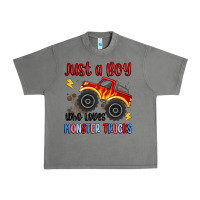 Tornado just a boy who loves monster trucks Urban Heavy Tee - MaliasSmallBusiness