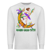 Oatmeal Heather mardi gras cutie Premium Sweatshirt - CowGirlArtShop