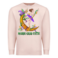 Pale Pink mardi gras cutie Premium Sweatshirt - CowGirlArtShop