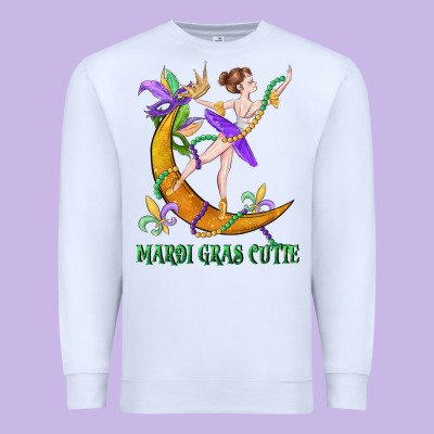 Mardi Gras Cutie Premium Sweatshirt Designed By Cowgirlartshop