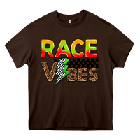 Chocolate Brown race vibes Heavy Core Tee - AdoDesignShop