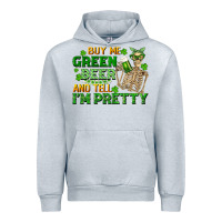 Heather Grey buy me green beer and tell me i'm pretty Urban Hoodie - FaDigitalArtStudio