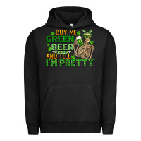 Pigment Black buy me green beer and tell me i'm pretty Urban Hoodie - FaDigitalArtStudio