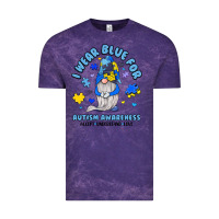 Cloud Purple i wear blue for autism awareness Vintage Tee - JahusDesignShop
