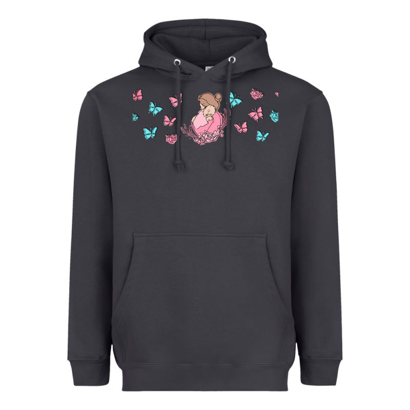 Butterflies And Mom Heavyweight Hoodie by TumblerDesignByShophia | Teevron