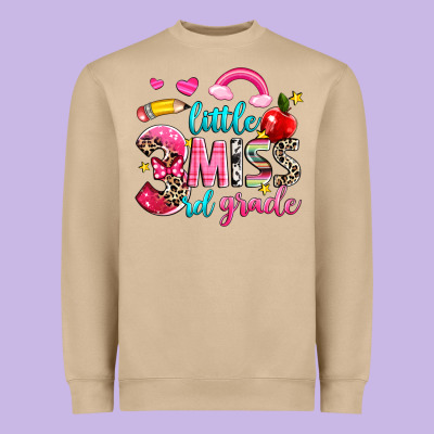 Little Miss Third Grade Heavyweight Sweatshirt Designed By Nancycooperartshop