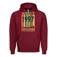 Burgundy August 1997 23 Years Old 23rd Birthday Zipper Hoodie - Bettercallsaul